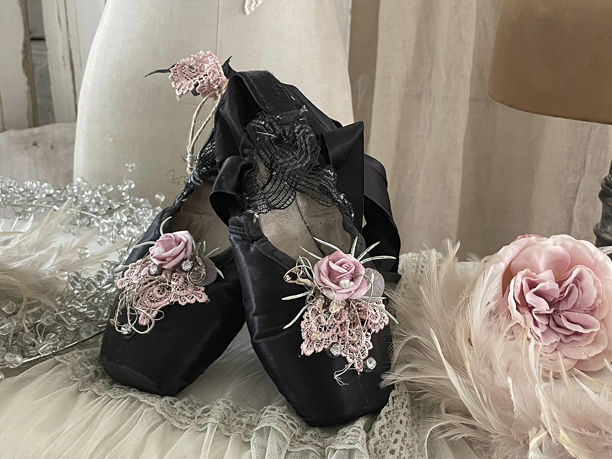 Ballettschuhe Black swan rose‘***