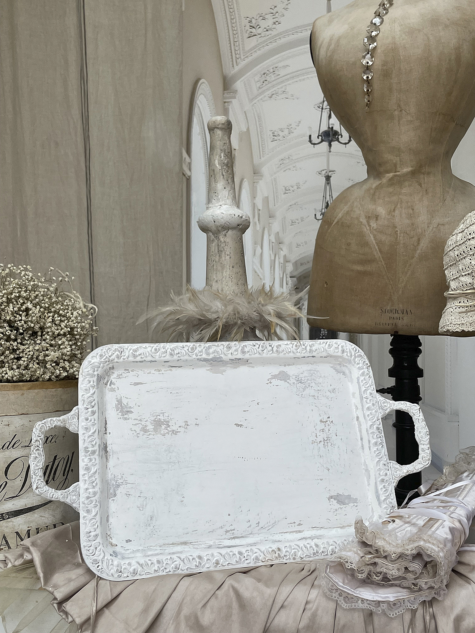 Altes Servier-Tablett Shabby-Chic***