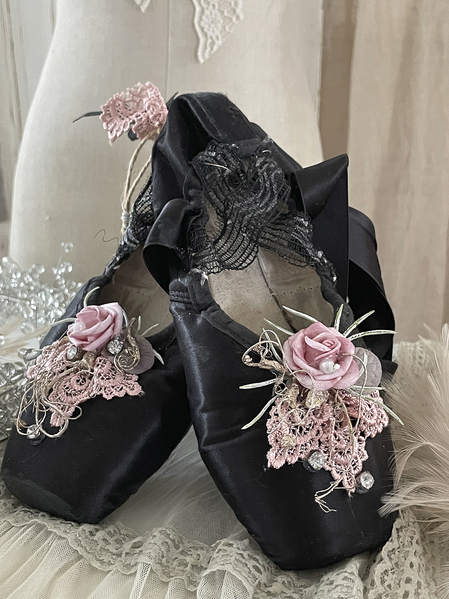 Ballettschuhe Black swan rose‘***