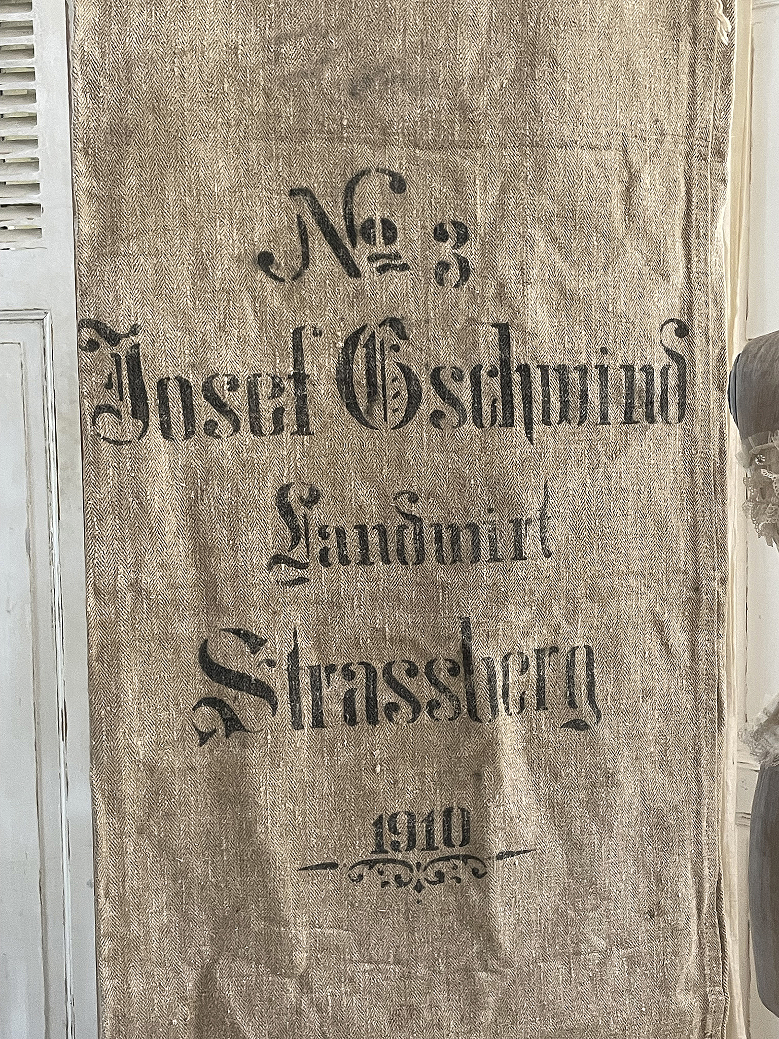 Antiker langer Leinensack/ Mehlsack 1910***